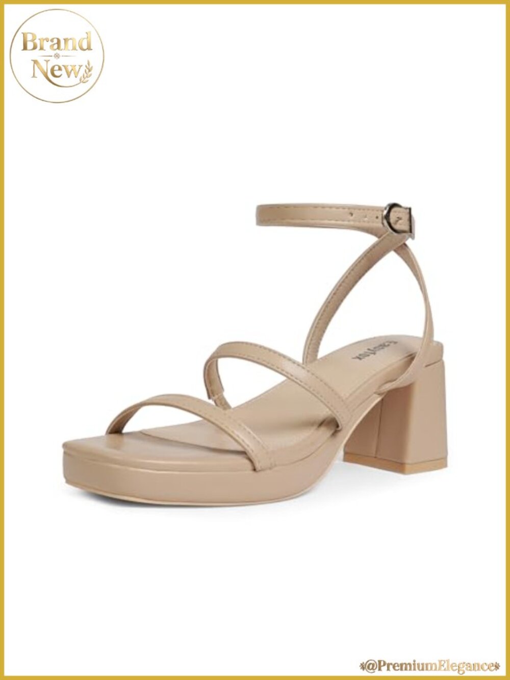 Chunky Platform Heeled Sandals Open Toe Block Heel Ankle Strap